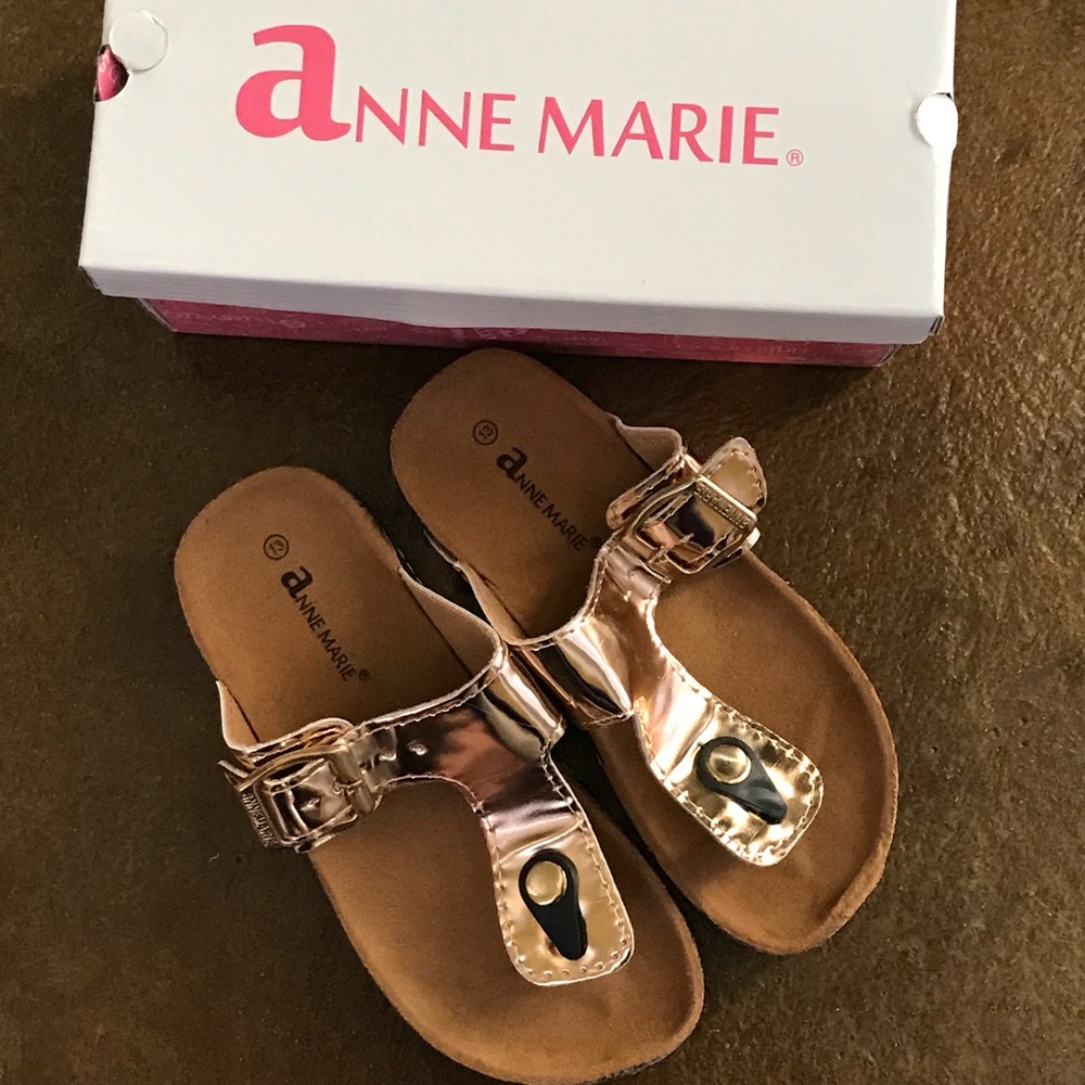 Girls gold sandals